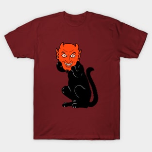 Black cat and devil mask T-Shirt